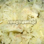 Zapiekany kalafior - przed zapiekaniem