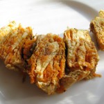 Pokrojony omlet marchewkowy Pokrojony omlet marchewkowy