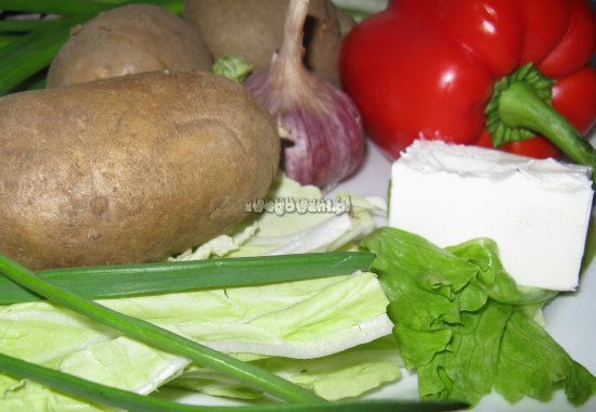 Pieczone ziemniaki z farszem serowym - składniki