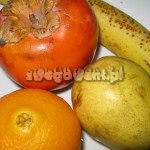 Sałatka bananowa z kaki - składniki Sałatka bananowa z kaki - składniki