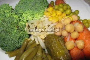 Sałatka warzywna - składniki