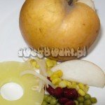 Sałatka z kukurydzą, soją i gruszką nashi - składniki Sałatka z kukurydzą, soją i gruszką nashi - składniki