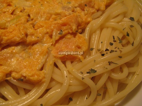 Spaghetti z sosem z dyni