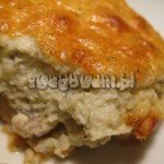 Piankowy suflet z pieczarkami w środku Piankowy suflet z pieczarkami w środku