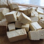 Pokrojone w kostkę tofu Pokrojone w kostkę tofu
