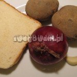 Zupa ziemniaczana z grzankami - składniki Zupa ziemniaczana z grzankami - składniki